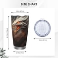 thumbnail image 4 of Goofa Abstract White Dragon for 20 oz Skinny Tumbler Stainless Steel Coffee Mug Slim Vacuum Insulated Travel Cup Car Cup-Straw Two-piece Set, 4 of 8
