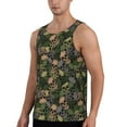 thumbnail image 2 of Gukieu Camouflage Skulls Print Men's Quick Dry Fitness Vest, Round Neck Sleeveless Fitness Bodybuilding Top-4X-Large, 2 of 7