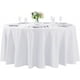 thumbnail image 1 of Mantel redondo de 120 pulgadas, lavable, de poliéster, decorativo, para bodas, fiestas, cenas y banquetes (120 pulgadas, blanco), 1 of 5