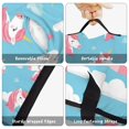 thumbnail image 6 of Unicorn and Head Blue Pattern Teens Toddler Nap Mat with Pillow, Sleeping Mat Bag for Preschool Daycare 51"x22", 6 of 6