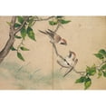 thumbnail image 2 of Zhang Ruoai 14x11 Gold Ornate Wood Frame and Double Matted Museum Art Print Titled - Gossiping Sparrows (18th Century), 2 of 4