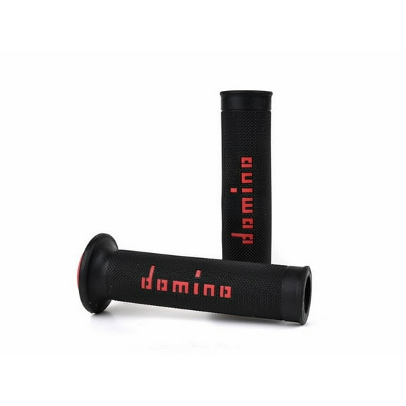 Domino Racing MotoGP Motorcycle Grip Pair 7/8" Black/Red 58-2274
