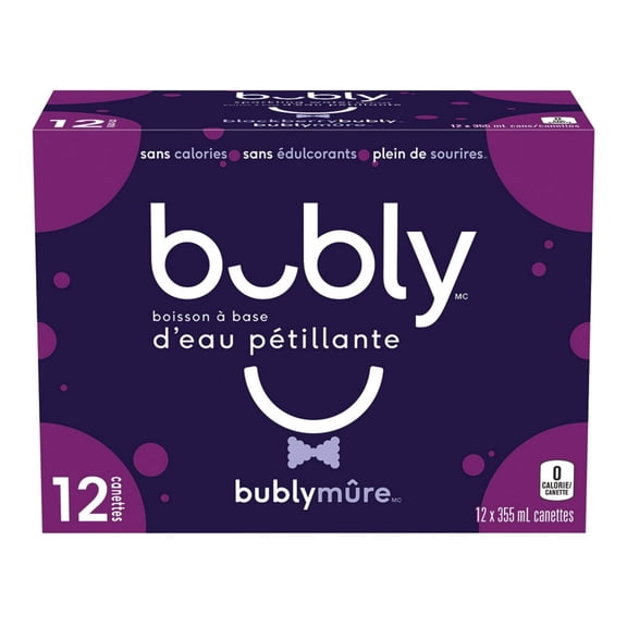 Bubly Sparkling Water – Zero Calorie Flavored Water – 12-Pack 355mL (12 oz)