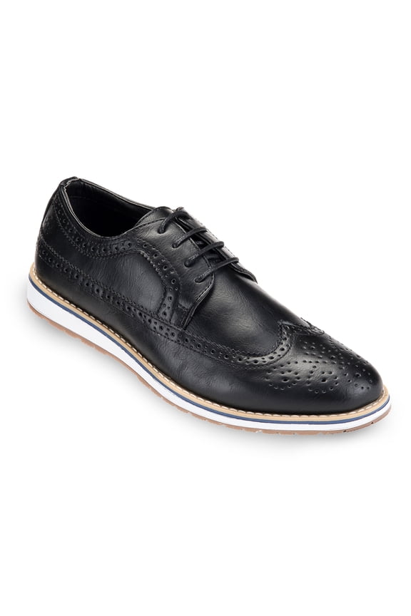 Classic Wingtip Oxford Dress Shoes for Men w/ Elegant Shoe Bag