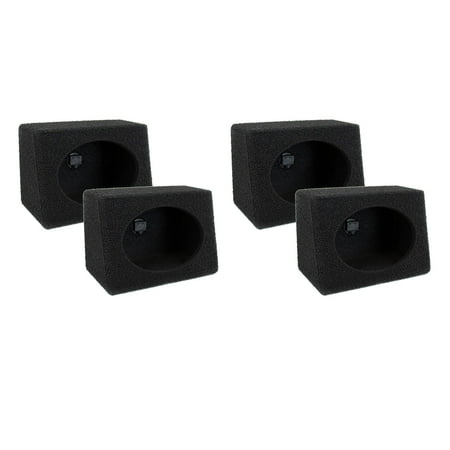 QPOWER Q-Bomb 6x9  Car Subwoofer Box Enclosures w/ Bedliner Spray Pair (4 Pack)