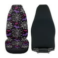 thumbnail image 4 of Uorisanigo 2PCS Car Seat Covers for Front Seats, Furry Fuzzy Fluffy Cobweb Purple Bat Seat Cover, Universal Vehicle Split Cushion Cover, Driver Interior Accessories for Car, Truck, SUV, 4 of 7
