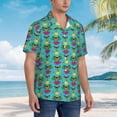 thumbnail image 5 of Goofa Sunmmer Cat Hawaiian Shirt for Men, Unisex Summer Beach Casual Short Sleeve Button Down Shirts,Aloha Tropical Floral print shirt-Large, 5 of 9