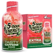 5-hour ENERGY Shot, Watermelon Flavor, 1.93 fl oz, 4 Count