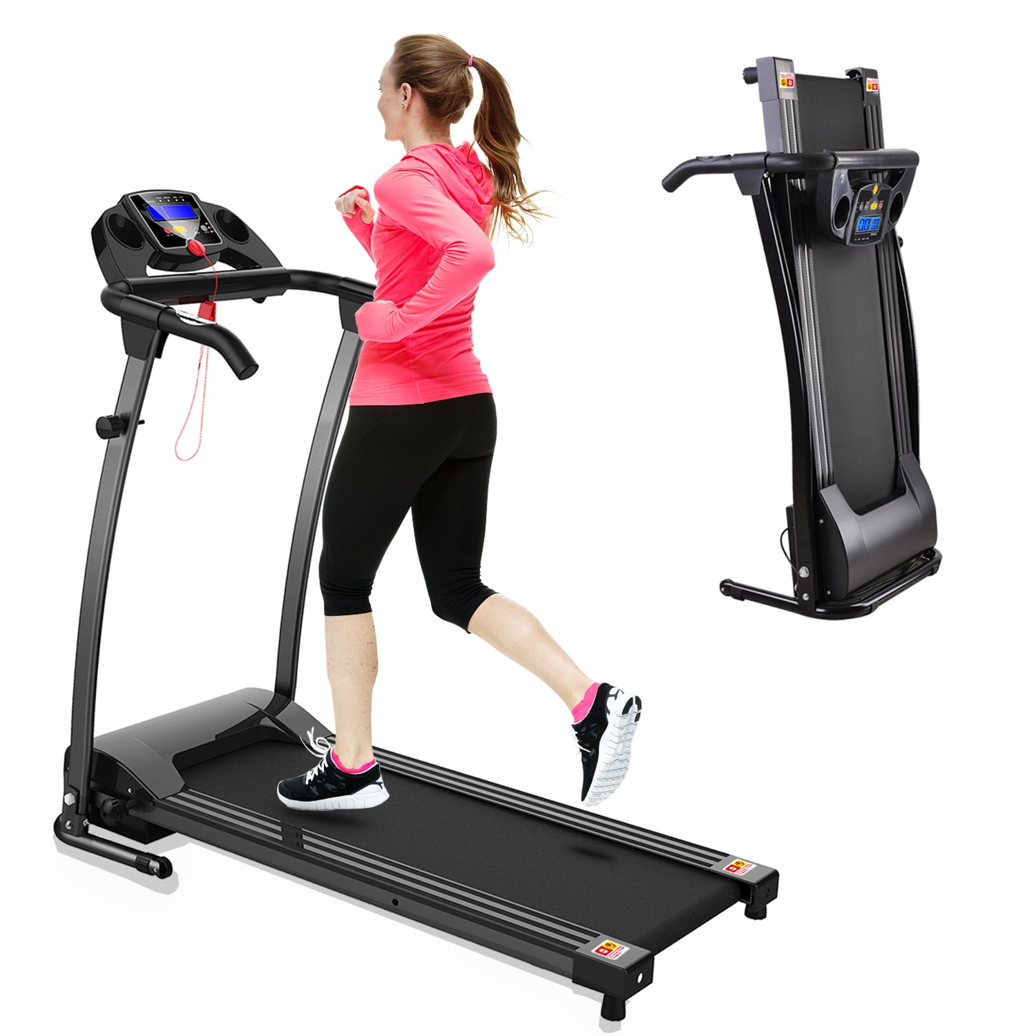 4 in 1 Folding Treadmill Running Jogging Walking Machine W/Music Fitness Treadmi 