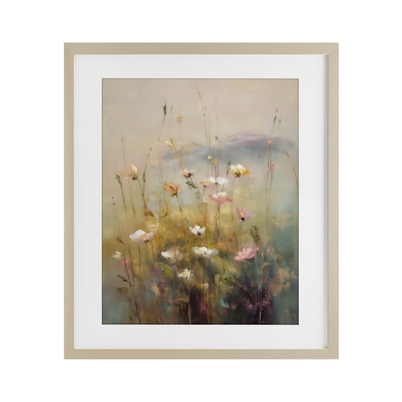 Stupell Industries Contemporary Wildflower Valley Impression Birch Framed Print Under Glass, 13 x 16, by Svetlana Aleynikova