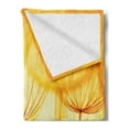 thumbnail image 2 of Yellow Soft Flannel Fleece Throw Blanket, Joy of Dandelion Flower with Garden in Hot Summer Time Themed Artwork, Cozy Plush for Indoor and Outdoor Use, 60" x 80", Merigold and White, by Ambesonne, 2 of 5