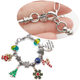 thumbnail image 3 of Pulsera con dije de Papá Noel navideño, hermoso colgante de metal para mujeres, niñas, niños y hombres, 3 of 5