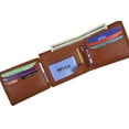thumbnail image 3 of Hand Made Genuine Leather Hybrid Bifold Trifold Credit Card ID Wallet by Moga (Tan), 3 of 6
