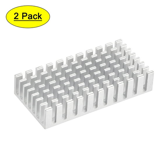 Electronic Radiators Heatsink for MOS GPU IC Chip Silver 50 x 25 x 10 mm 2pcs