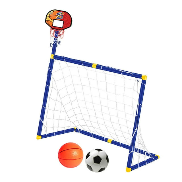 Aro de baloncesto con portería de fútbol 2 en 1 DYNWAVEMX Rojo