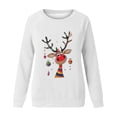 thumbnail image 4 of Wancir Womens Christmas Sweatshirt Funny Reindeer Snowman Crewneck Xmas Holiday Long Sleeves Pullover Tops, 4 of 5