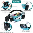 thumbnail image 3 of PetAmi Dog Fanny Pack, Treat Pouch for Dog Walking, Training, Built in Poop Bag Dispenser, Water Bottle Holder, Collapsible Bowl, Pet Treat Waist Belt for Hiking, Running, Kibbles (Turquoise), 3 of 7