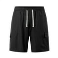 thumbnail image 2 of Vrorvz Mens Cargo Shorts with Pockets Elastic Waist Drawstring Loose Lightweight Hiking Running Workout Shorts, 2 of 8
