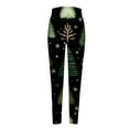 thumbnail image 4 of Lenpel Christmas Leggings for Women Soft Comfy High Waisted Full Length Printed Skinny Pants Workout Pants, 4 of 6