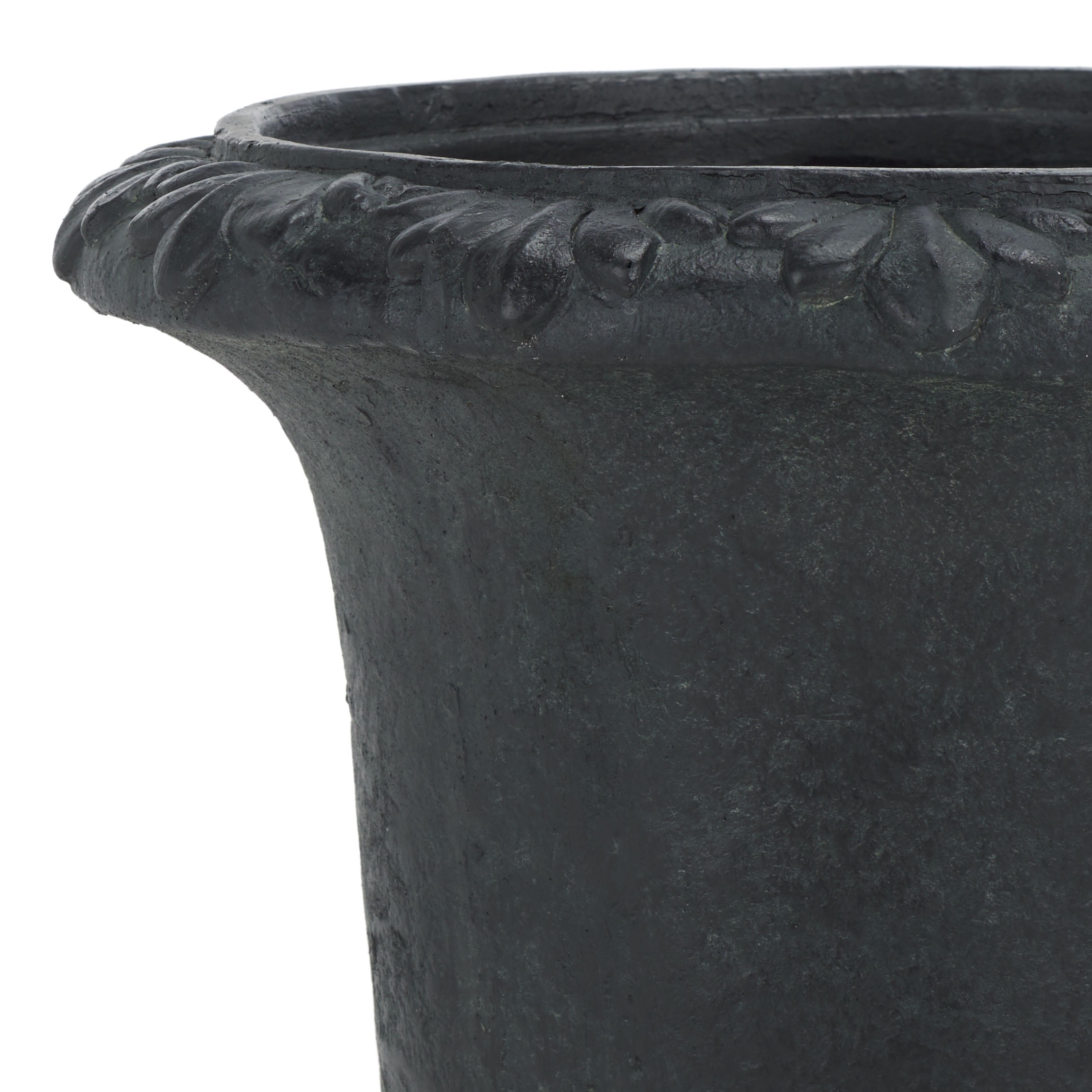 Safavieh 16" x 16" x 22" Pedestal Black Magnesium Oxide Planter