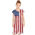 thumbnail image 4 of LSLJS Robe du 4 Juillet pour Filles Tout-Petits Robe d'Été Rayée Drapeau Américain Tenue Patriotique pour Enfants, 4 of 5
