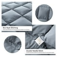 thumbnail image 2 of Peace Nest All Season Medium Warmth White Feather Down Comforter Duvet Insert California King - Dark Gray Gusset, 2 of 5
