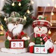thumbnail image 4 of ESULOMP Christmas Decorations Savings! Christmas Calendar Elderly Snowman Figurine Wooden Creatives Home Decoration Holiday Desktop Decoration, 4 of 6