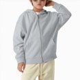 thumbnail image 6 of zuwimk Toddler Fleece Jacket - Weather Resistant Polar Fleece Lined Full Zip Boys Winter Coat - Cozy Hooded Kids Winter Jacket(4-5 Years,Grey), 6 of 7