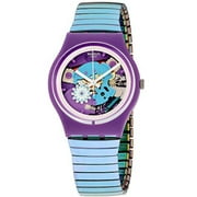 Swatch GV129B Women's Flowerflex Violet Steel Bracelet Watch