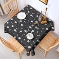 thumbnail image 2 of Halloween Skull and Bone Pattern Square Tablecloth,Waterproof Square Table Cover,Wipeable Spillproof Washable Table Cover for Home Kitchen Party Decor 60"x60"(152x152cm), 2 of 6
