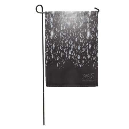 SIDONKU Shine Shining for Jewelry Falling Gems Diamond Luxury Space Crystal Garden Flag Decorative Flag House Banner 12x18 inch