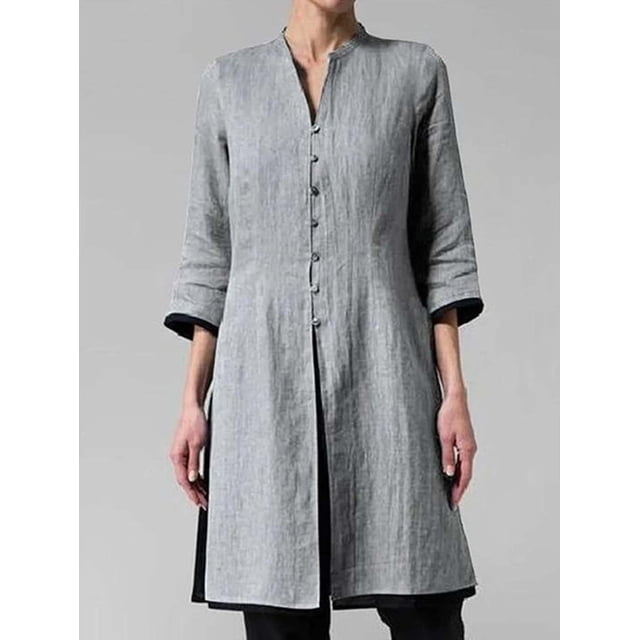 Y2k Tops Pullover ropa de moda para mujer, camisetas casuales Vintage de estilo étnico, camisas sueltas para mujer, camisetas de lino de algodón