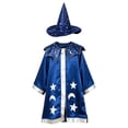 thumbnail image 4 of Boys' Long Sleeve Robe Hats Set Witch Girls Dress up Clothes Kid Halloween XL, 4 of 6