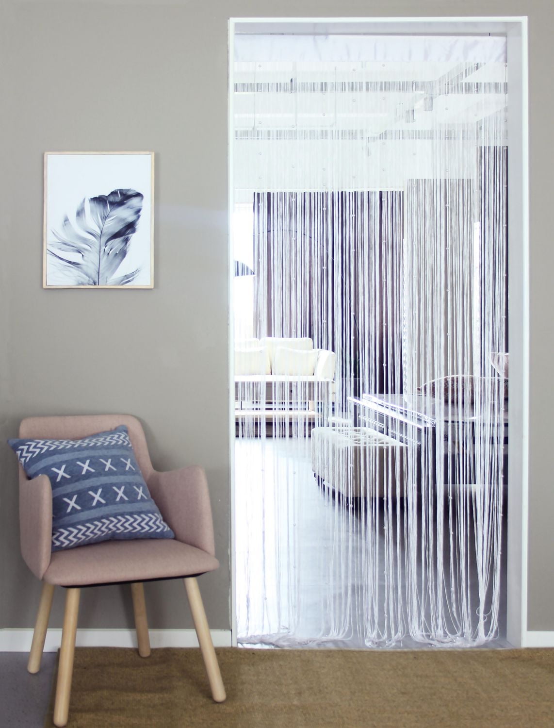 Gouchee Home String Rod Pocket Panel