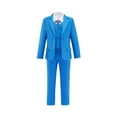 thumbnail image 3 of Visaccy Boys 5pcs Suit Tuxedo Suits for Toddler Boys Ring Bearer Suit Wedding Royal Blue Outfit Jackets Vest and Pants Suits Size 12, 3 of 5