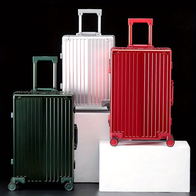 Sleek and Practical 20-inch Cabin Suitcase Made of All- Aluminum-Magnesium Alloy Material with Extendable Handle
