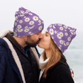 thumbnail image 5 of Yiaed Daisies Flowers Print Winter Beanie for Men Women, Fleece Lined Beanie Soft Warm Knit Hat Ski Stocking Cuffed Ca, 5 of 6