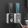 thumbnail image 4 of Mistaha Automatic Toothpaste Dispenser Kids Hands Free Wall Mounted Toothpaste Squeezer With Self-stick Punch-Free Toothpaste Squeezer for Home Washroom Bathroom, 4 of 8