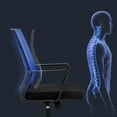 thumbnail image 6 of BestOffice Ergonomic Mesh Chair Swivel Rolling，Lumbar Support Adjustable Stool for Adult,Blue, 6 of 7