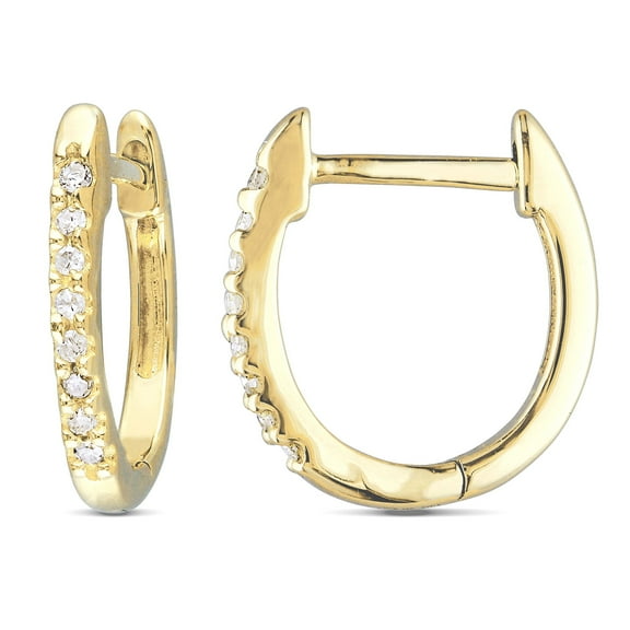 1/10 Carat T.W. Diamond (I1-I2 GH) 10kt Gold Cuff Earrings