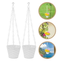 2Pcs Hanging Plants Pots Small Hanging Flower Pots Artificial Plants Holder Hanging Planters