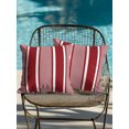 thumbnail image 3 of Outdoor Pillows Waterproof, Red Stripe Bedding Throw Pillows with Insert for Couch Sofa Bed, Boho Striped Modern Minimalist Geometric Lines 18x18 Inch Pillowcases Decorative Patio Pillow Set of 2, 3 of 7