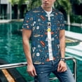 thumbnail image 6 of Lsque Cartoon Space1 Pattern Mens Polo Golf Shirts Funny Graphics Shorts Sleeve Button Shirts Baseball T-shirt-X-Large, 6 of 7