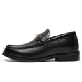 thumbnail image 2 of CMR CHAMARIPA Men's Elevator Loafers - Black Leather Height Increasing Loafer Shoes 5CM / 1.95 Inches, 2 of 9