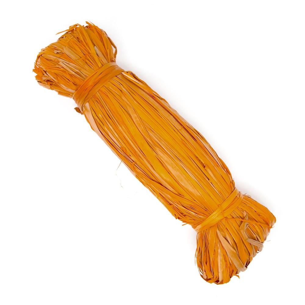 Small Raffia Grass Bundle, Orange, 50Grams