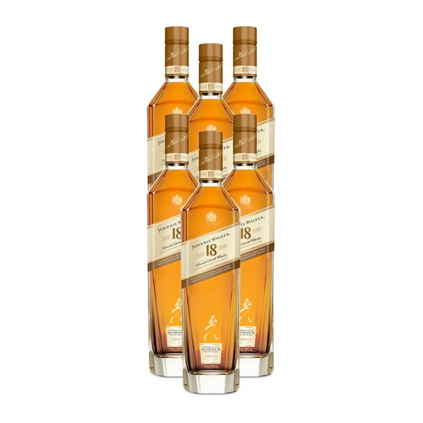 Pack De 6 Whisky Johnnie Walker Ultimate Label 18 Años 750Ml Importado