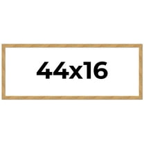 44x16 Frame Beige Real Wood Picture Frame Width 1.25 inches | Interior Frame Depth 0.5 inches |