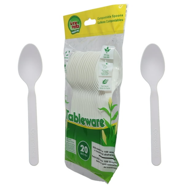 Verka Greenline Compostable Spoons, 20 Pieces - Walmart.ca