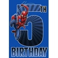 thumbnail image 2 of Boy's Marvel Spider-Man Swinging 5th Birthday  Graphic Tee Royal Blue Large, 2 of 5