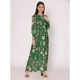 thumbnail image 2 of DressBerry Women's Printed Floor Length Georgette Dress Puff Sleeves Tiered Summer Wear Flared Maxi Dress, 2 of 7